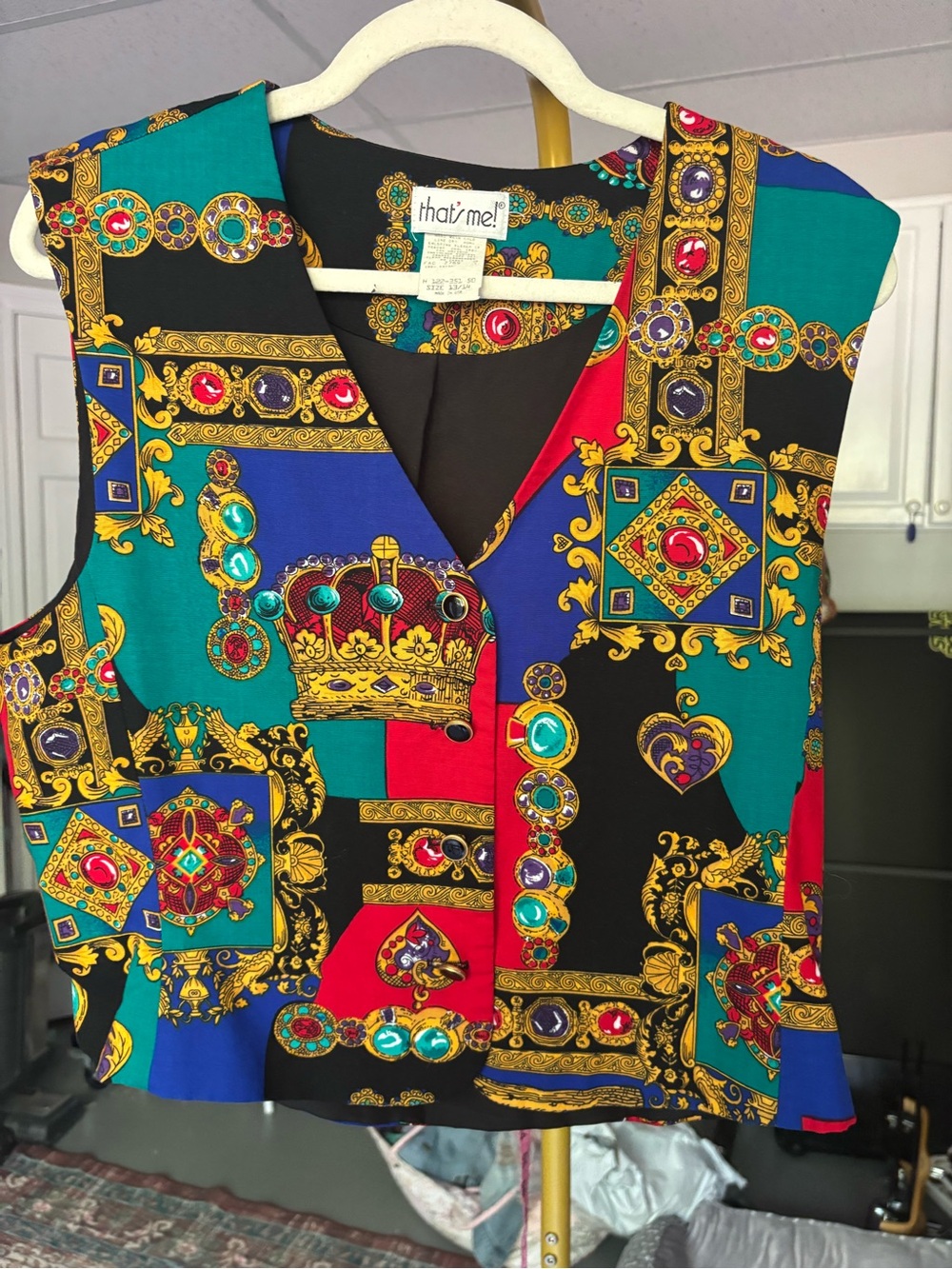 Vintage women’s  Jewel-Print vest